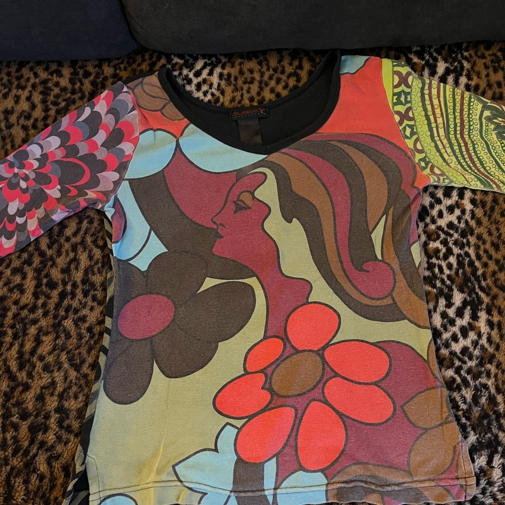 Vintage Custo Barcelona Graphic Print  Tee